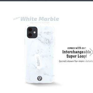 iPhone 11 Pro white marble case -loopy